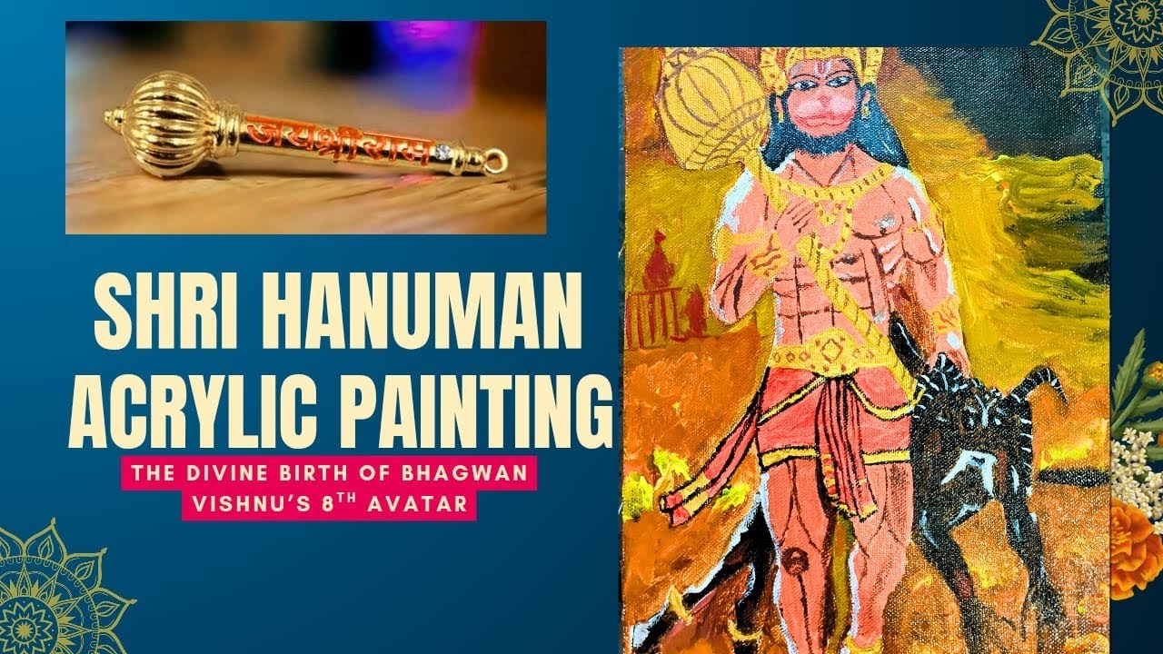 Hanuman Ji Acrylic Painting | Demon Captured | Step-by-Step Art