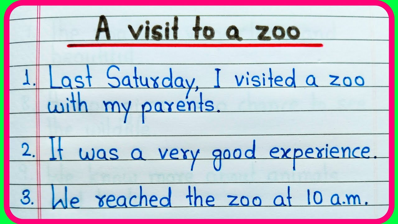 A visit to a zoo essay 10 lines || Short essay on A visit to a zoo