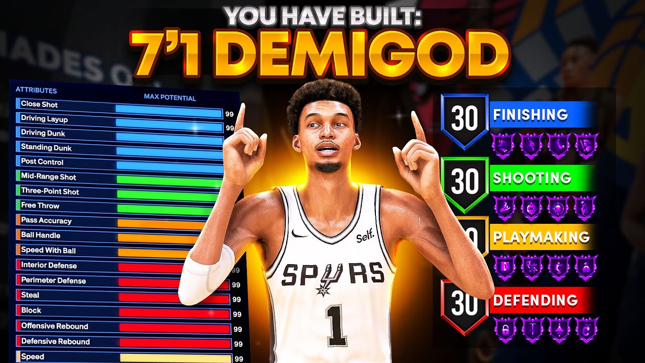 THIS 7’1 SPEEDBOOSTING CENTER BUILD WILL CHANGE NBA 2K24 FOREVER! DEMIGOD CENTER BUILD NBA 2K24
