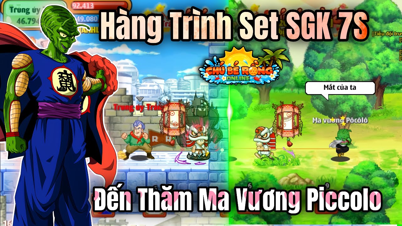 Ngọc Rồng Online - H&agrave;nh Tr&igrave;nh Set SGK 7S Đi Doanh Trại V&agrave; Đến Thăm Nh&agrave; Đại Ma Vương Picolo