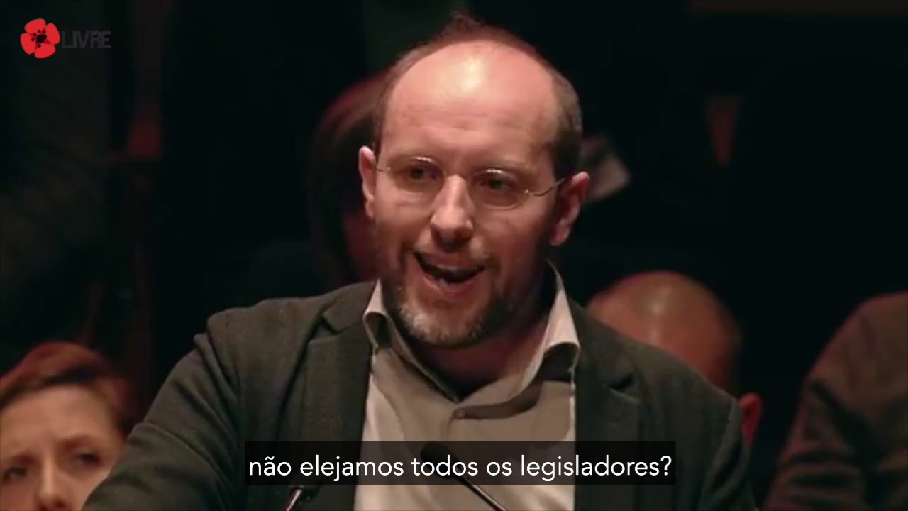 Rui Tavares no lançamento Primavera Europeia em Bruxelas