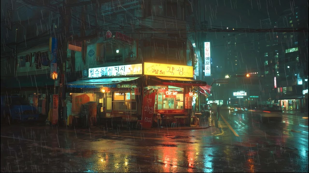 Vintage Kyoto Town 🌧️ Chillhop Lofi Beats 🏮 Walk Through the Roads