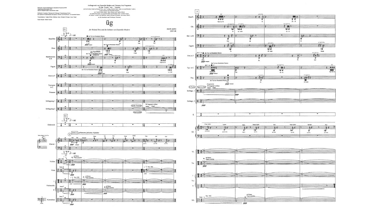 Mark Andre - üg (Audio + Full Score)