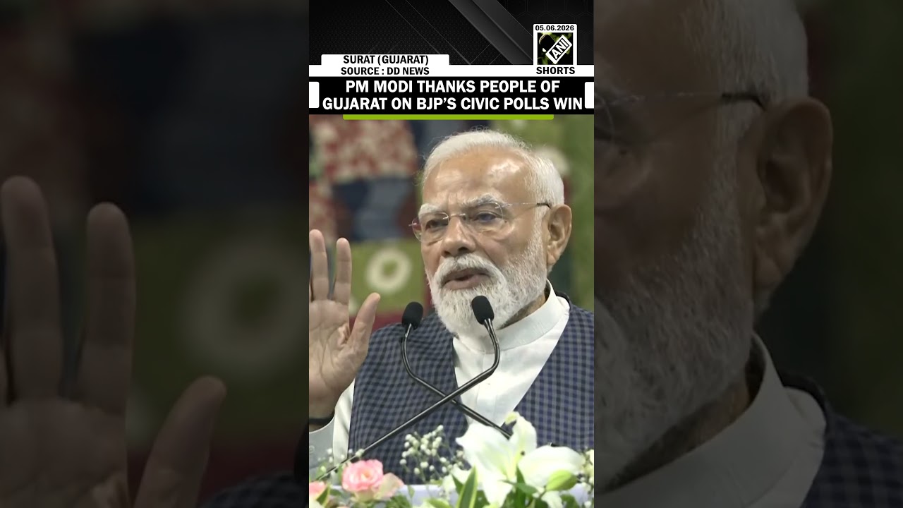 PM Modi thanks people of Gujarat for BJP's sweeping victory in civic polls