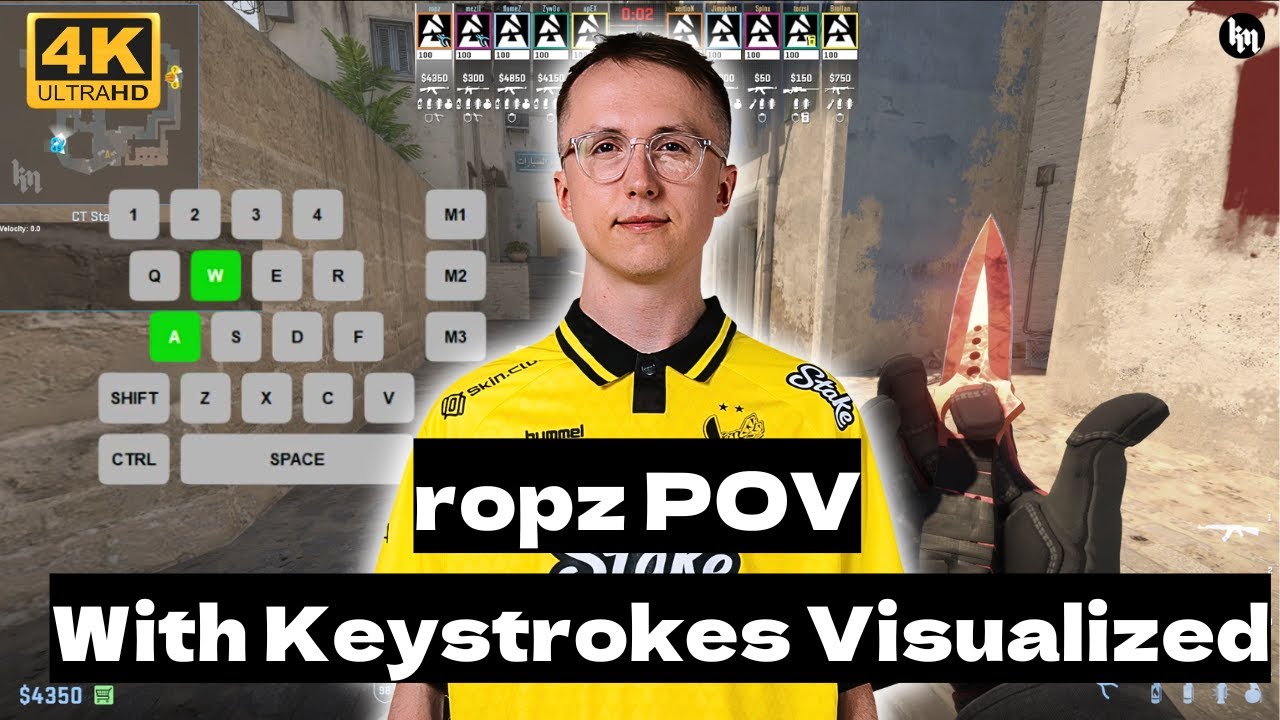 ropz POV with Keystrokes Visualized | Vitality vs MOUZ (Mirage) (Ep.4)