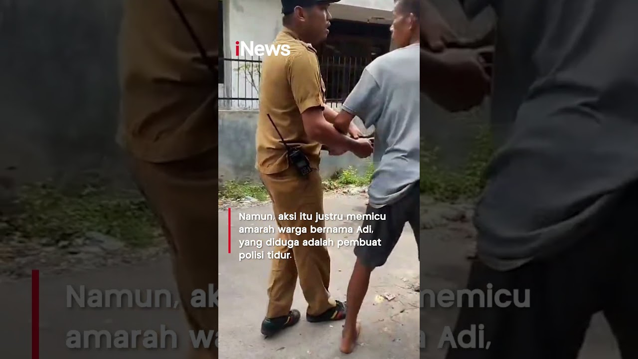 Emosi Tak Terkendali! Warga Dorong Lurah ke Parit Gegara Polisi Tidur Dibongkar
