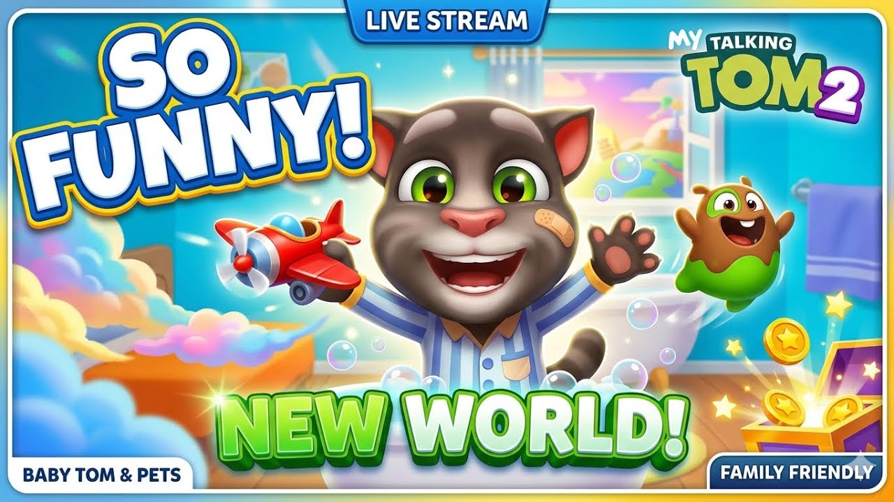 🐱 MY TALKING TOM 2 LIVE! ✈️ Flying to New Worlds & Funny Moments! (Family Friendly)