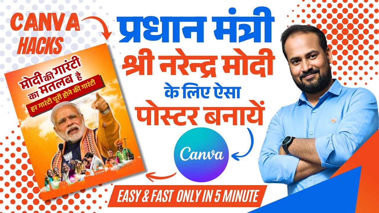Canva Me Political Poster Kaise Banaye 🔥 | Narendra Modi Poster Design Tutorial