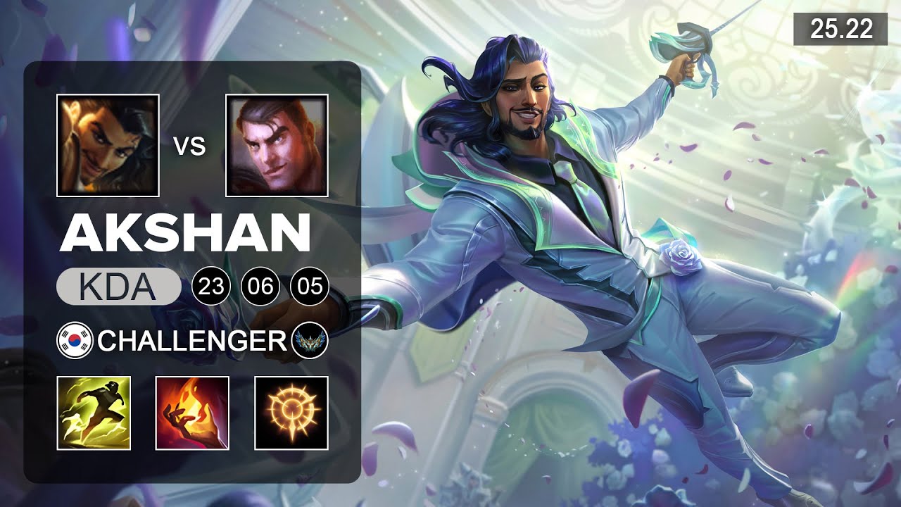 Akshan vs Jayce Mid - KR Challenger - Patch 25.22 Season 15