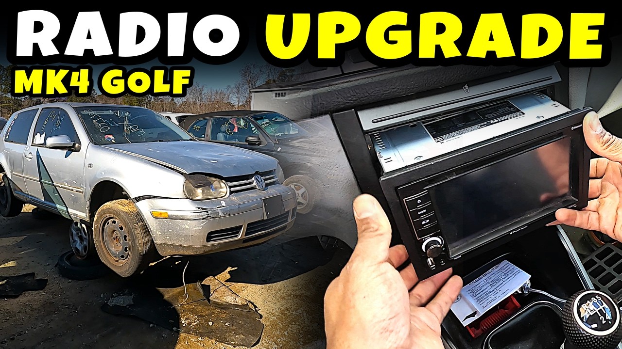 MK4 Golf | aftermarket radio install | from the junk yard