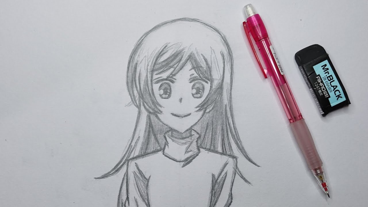 How To Draw ANIME GIRL |  Easy Tutorial For Beginners