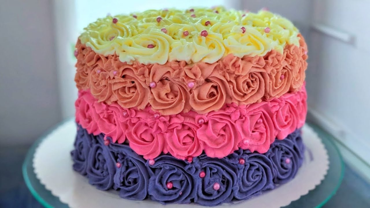 Berries Mascarpone Layer Rose Cake From Scratch | Steep by Step Tutorial