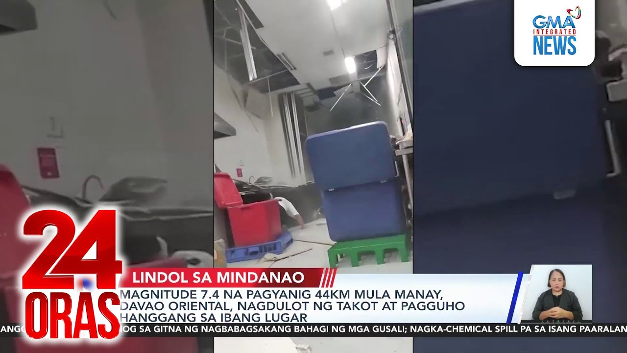 Magnitude 7.4 quake strikes Mindanao | 24 Oras