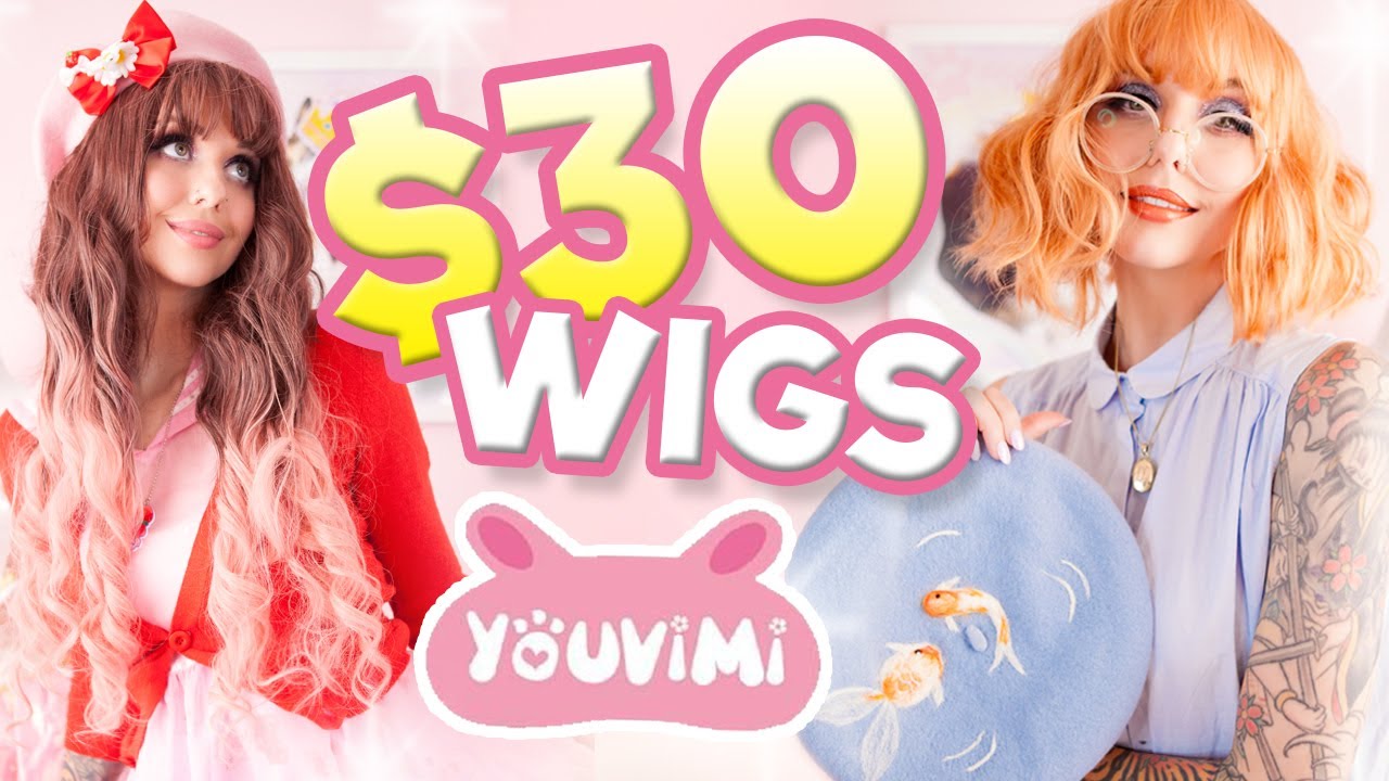 TRYING ON $30 WIGS! COULD THEY POSSIBLY... BE... CUTE??!? wtf | Youvimi Wig Review