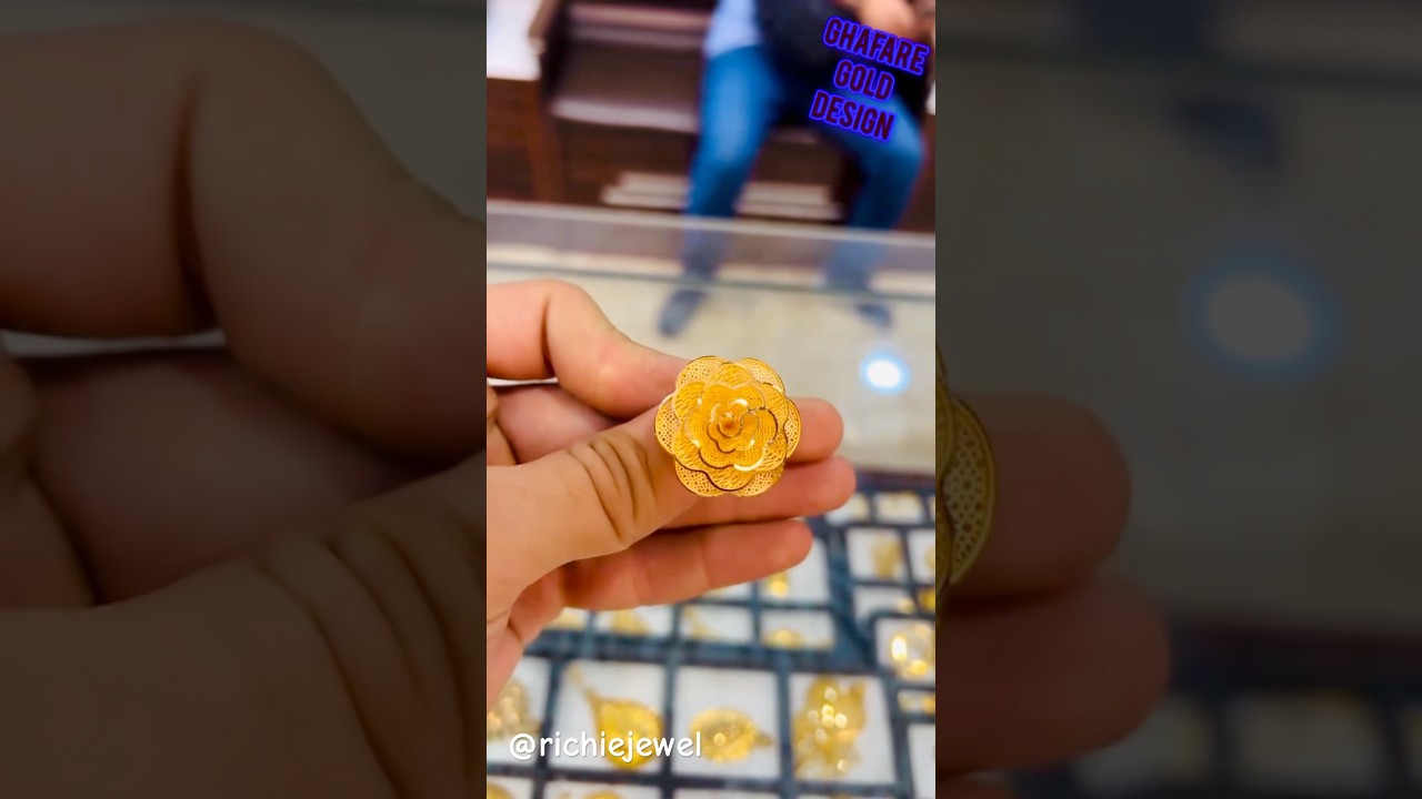 &ldquo;Elegant 22K Gold Flower Ring | Latest Gold Jewelry Designs 2025 | #weddingring #engagementring