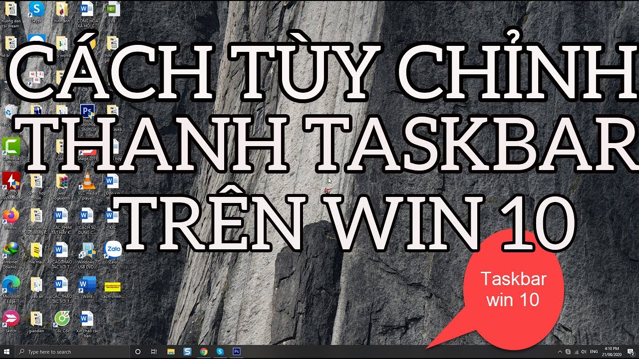 C&aacute;ch t&ugrave;y chỉnh c&aacute;c th&agrave;nh phần tr&ecirc;n thanh taskbar trong win 10
