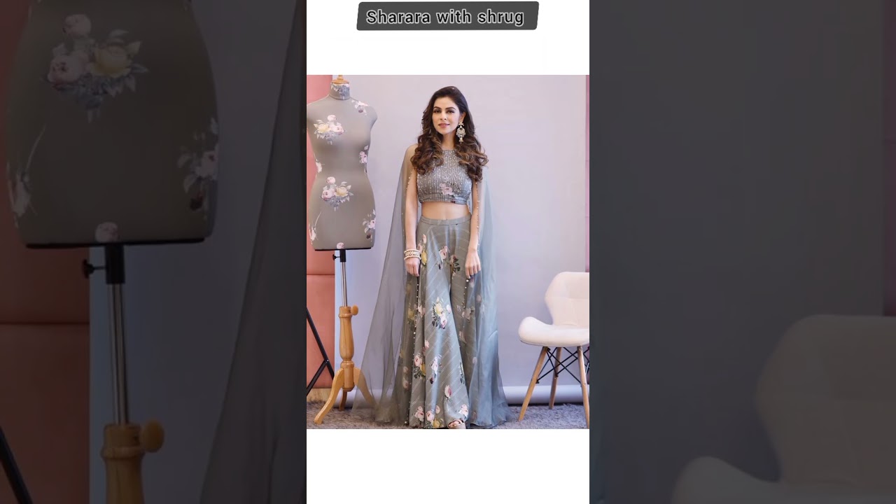 Sharara set with shrug ✨ #youtubeshorts #ytshorts #shorts #sharara