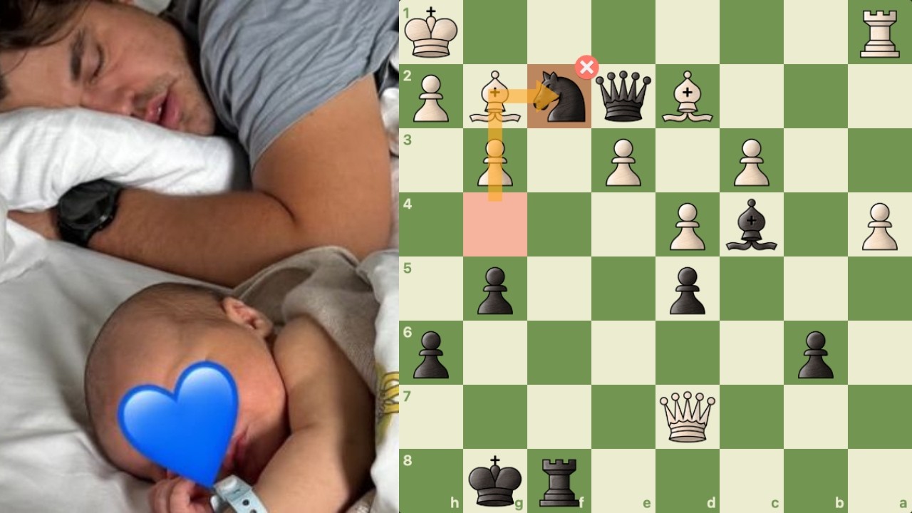 MAGNUS CARLSEN ERRA… POR CAUSA DO BEBÊ?! 👶♟️