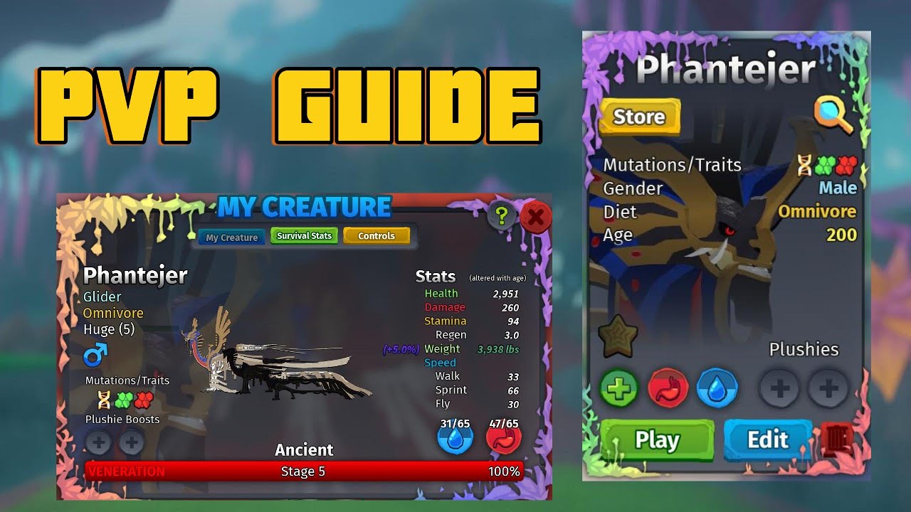 HOW TO PLAY this BROKEN creature PHANTAJEER - Kosing [ Creatures of Sonaria ]
