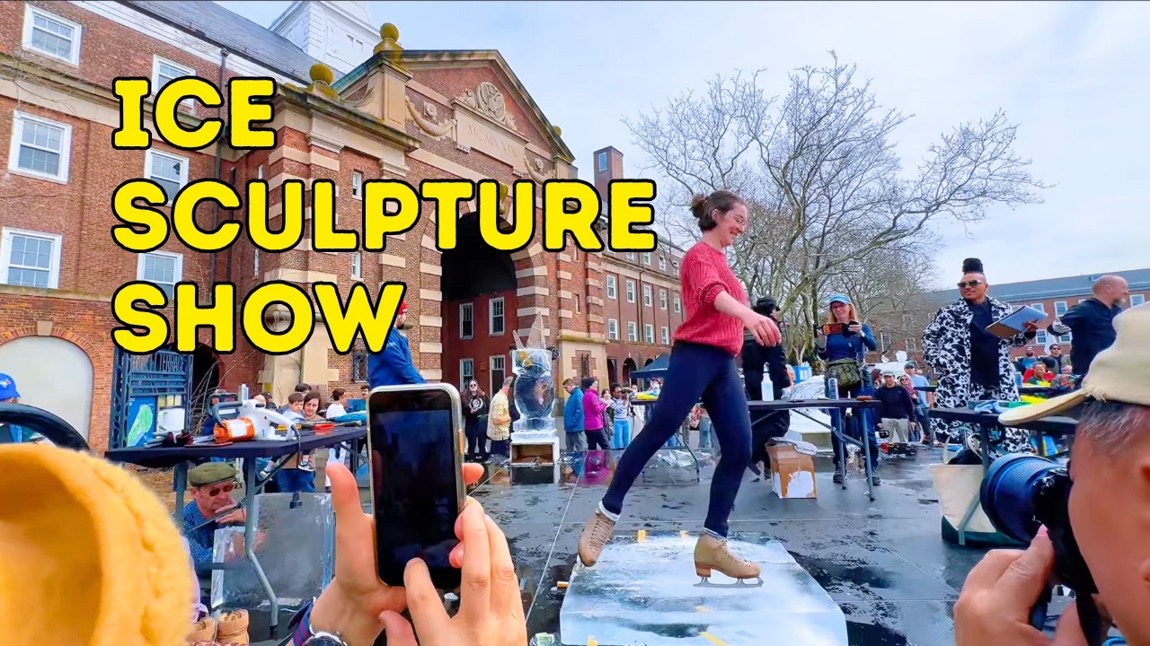 Ice Sculpture Festival on Governors Island ❄️ | NYC Winter Event | 4K Walking Tour