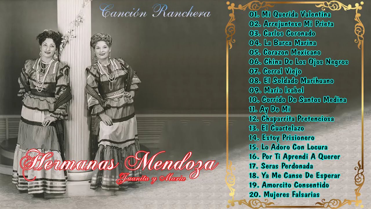 RANCHERAS DE COLECCION ~ HERMANAS MENDOZA  FRENTE A FRENTE MIX 20 EXITOS PEGADITOS