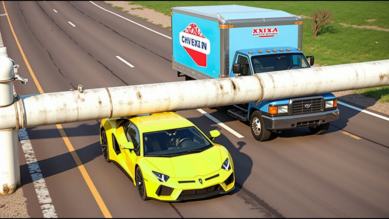 Cars vs Low Pipes Challenge in BeamNG Drive!