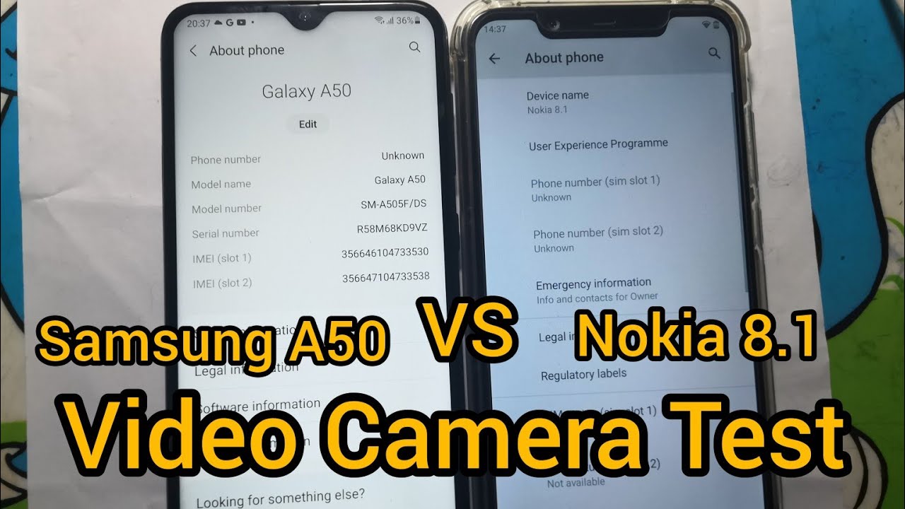 Nokia 8.1 Vs Samsung A50 | Video camera Test