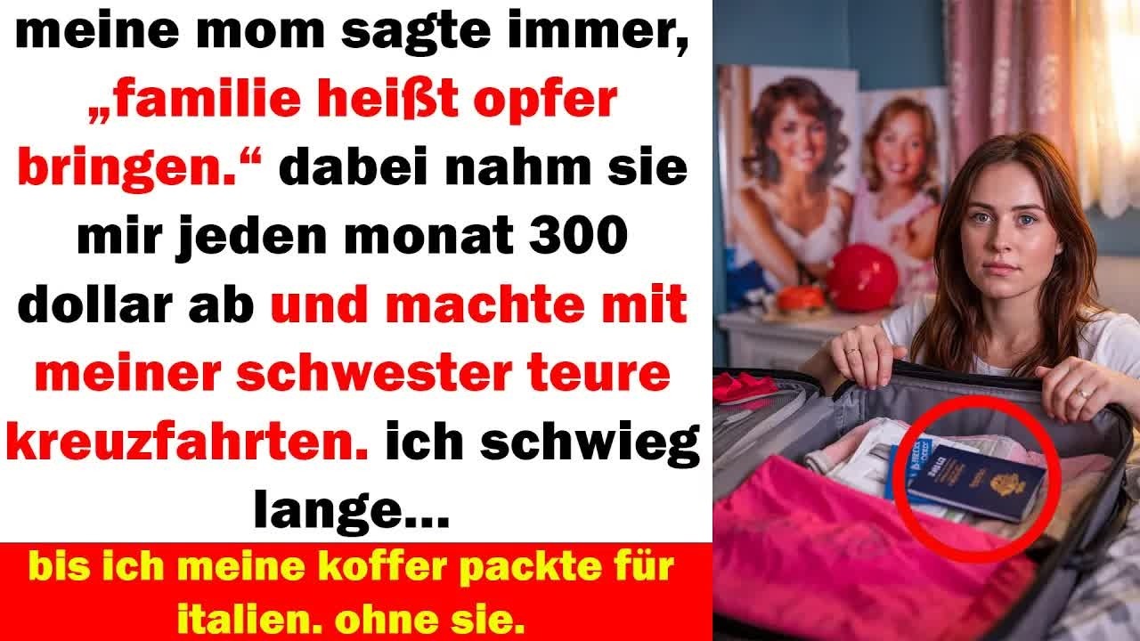 ]mom nahm jeden monat 300 dollar von mir für „familie“ – bis ich allein nach italien flog