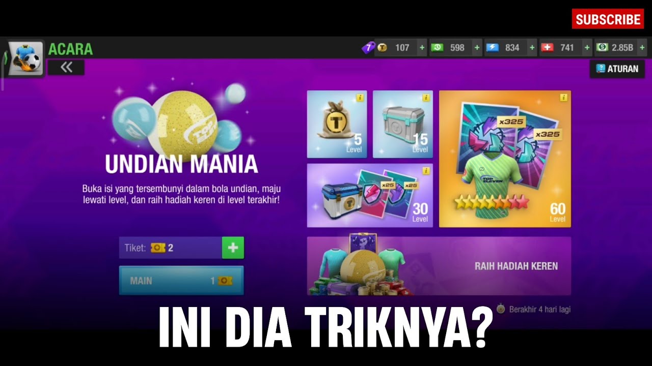 OH TERNYATA SEPERTI INI TRIK MAIN UNDIAN MANIA? TOP ELEVEN