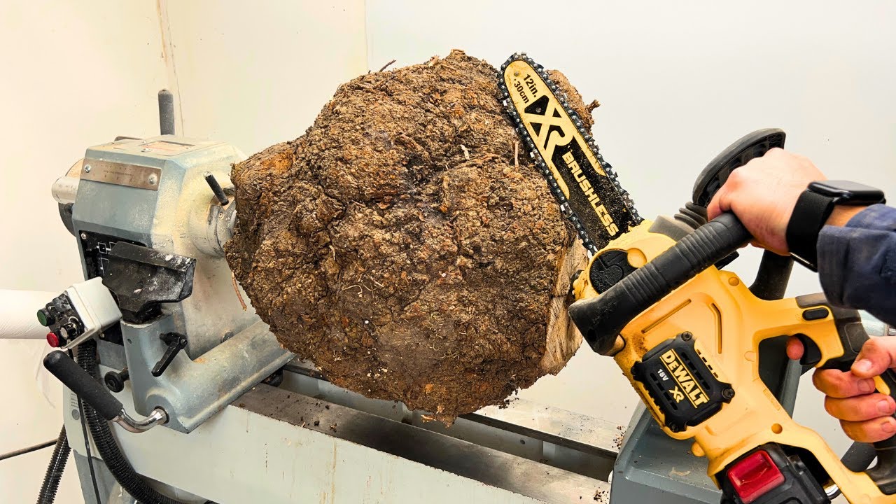 WOODTURNING MY BIGGEST BURL EVER! (I got this from my tree surgeon)