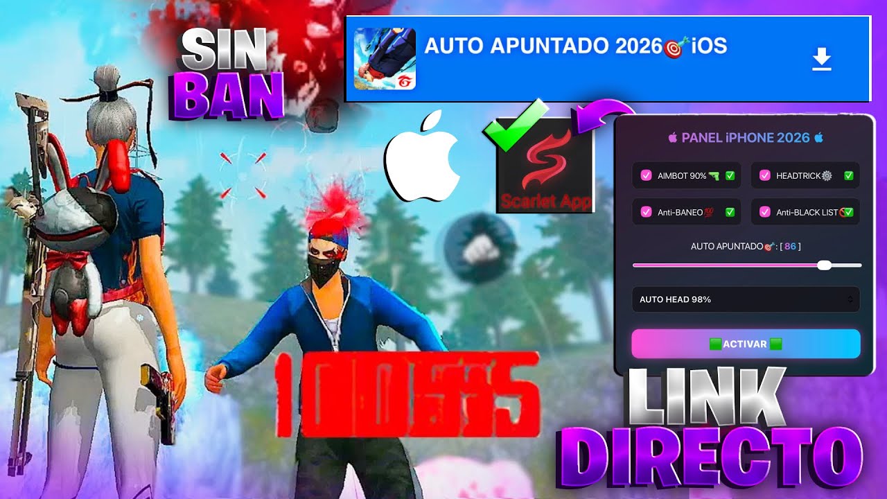 AUTO APUNTADO PARA IPHONE / PANEL PARA IPHONE / FREE FIRE 2026✅
