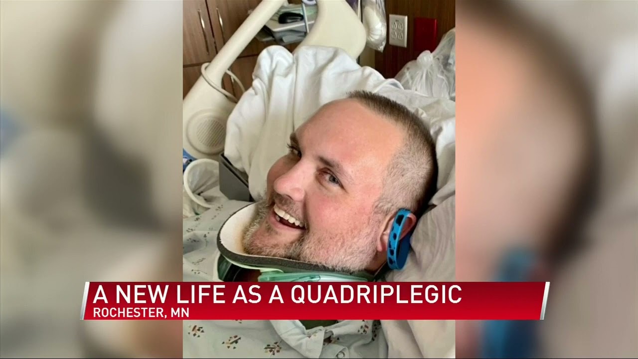 Paralyzed Rochester man returns home after diving accident
