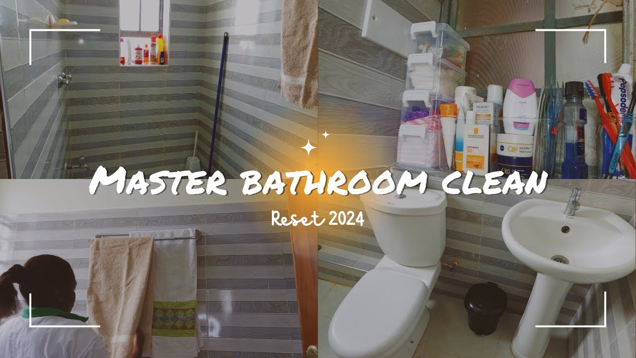 CLEAN MY BATHROOM WITH ME | CLEANING MOTIVATION | RESET 2024 | CLEAN WITH ME | GLORY KARAMBU