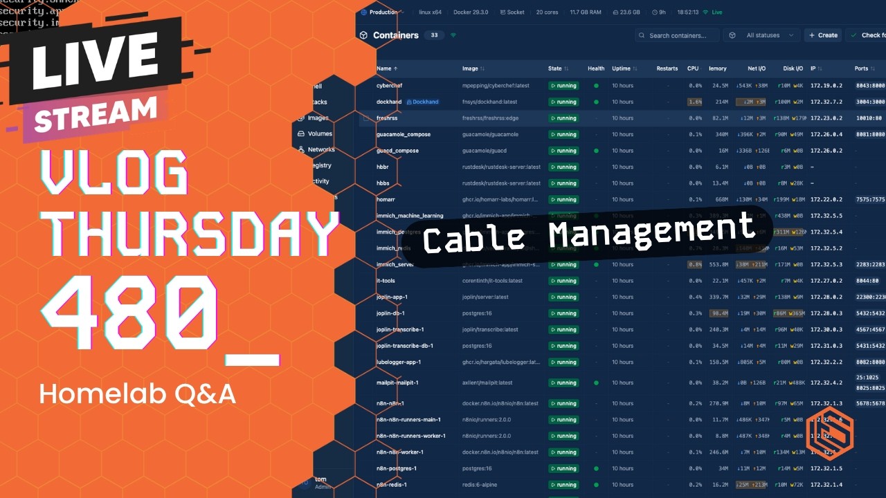 VLOG Thursday 480:IoT Firewalls, Networks and Homelab Q&A