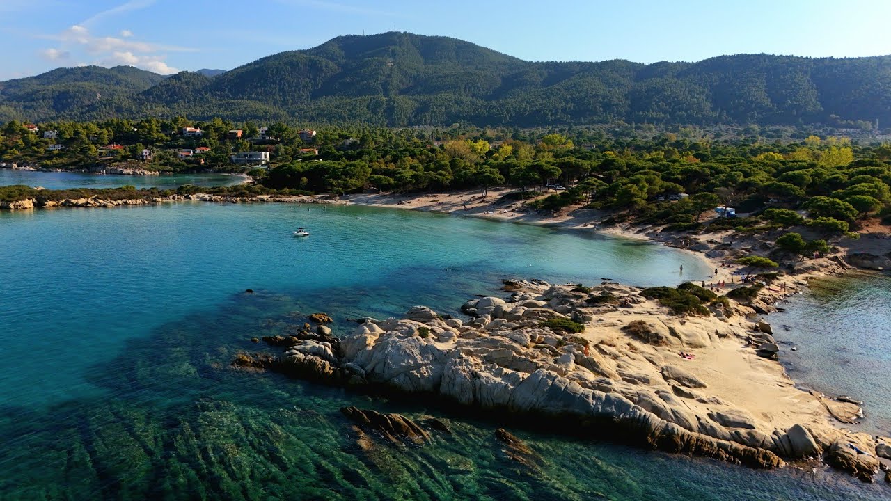 Discover Greece's Most Beautiful Beach! Stunning Drone Footage of Sithonia, Chalkidiki 🇬🇷🌴