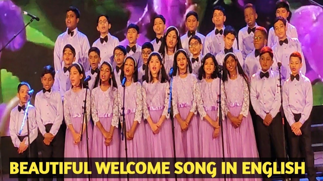 Welcome song/we are so glad you're here/cute performance of kids from DPS/Kuwait