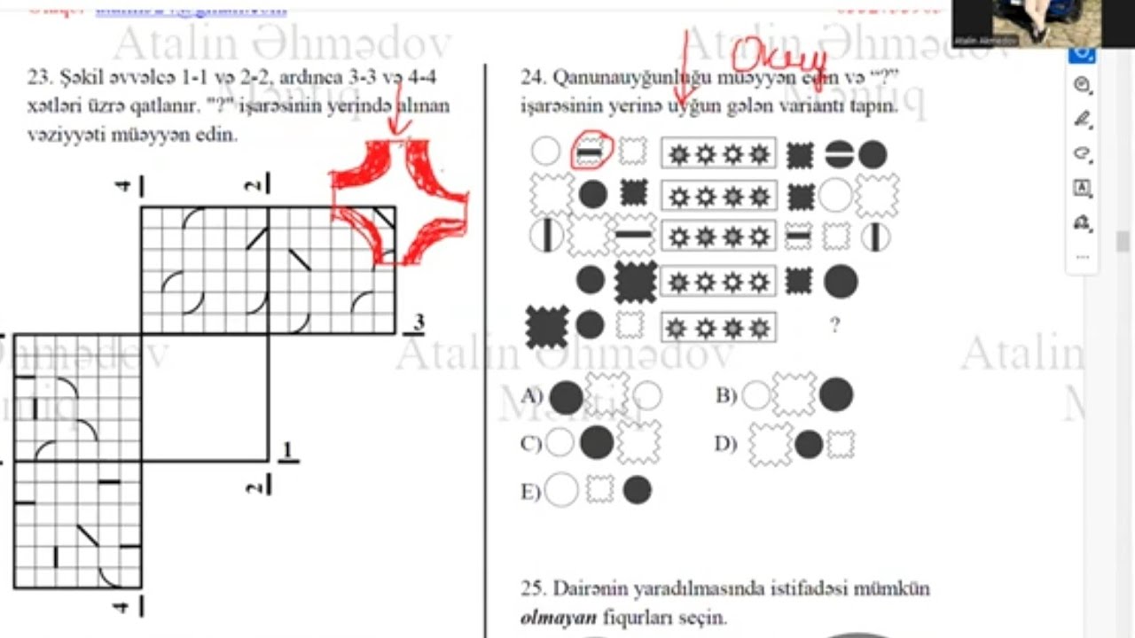 Dövlət qulluğu məntiq qəbuluna düşmüş qarışıq qəbul suallarının izahı- Atalin Əhmədov #məntiq#vergi