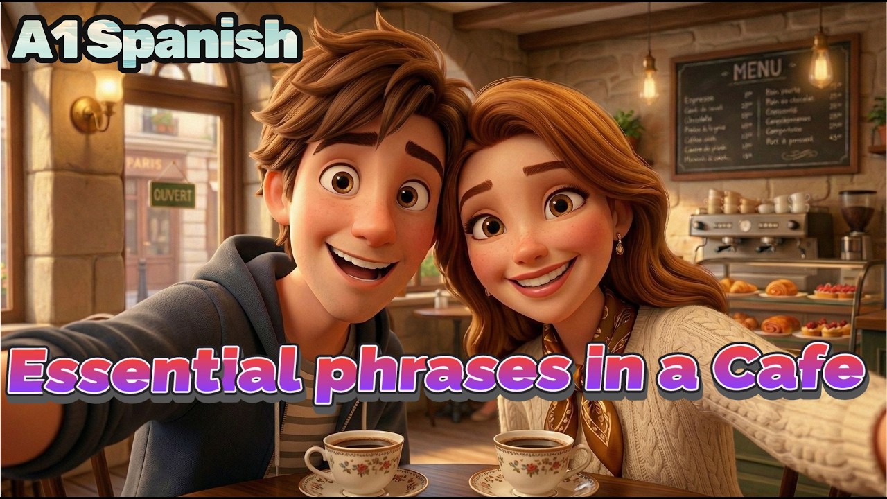 En el Café ☕ | Learn Spanish for Beginners | A1 Level | Real Conversations