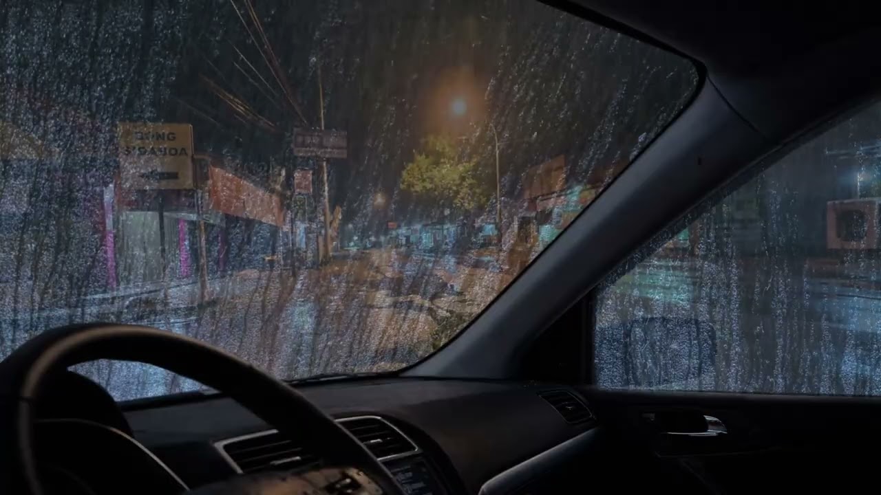 Rain Sounds in the Car & Thunder ⛈️ ASMR Relaxation for Deep Sleep