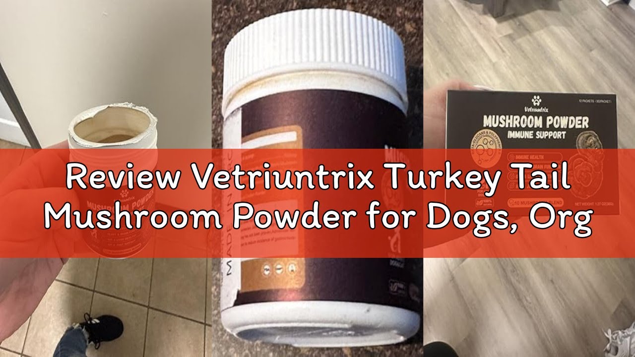 Review Vetriuntrix Turkey Tail Mushroom Powder for Dogs, Organic 10 Mushroom Blend for Lipoma Lumps
