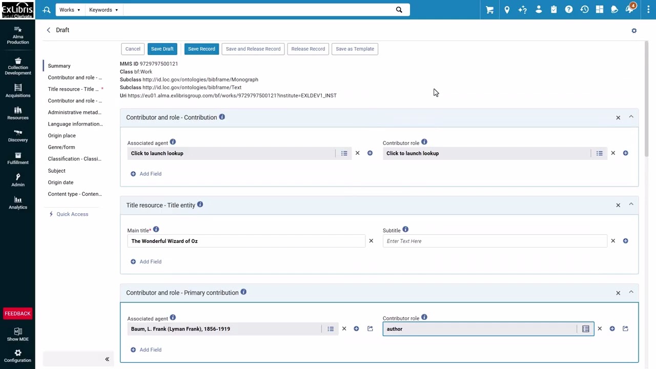 Alma Feb 2026 Highlights: Linked Open Data Editor