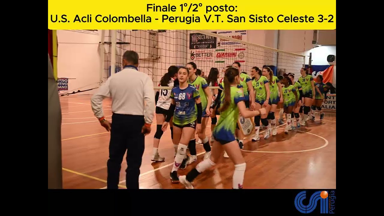 Finale Provinciale 1/2 posto 2025/26 Under 16: U.S Acli Colombella-Perugia V.T. Pall S.Sisto Celeste