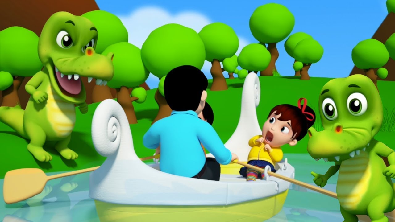 Row Row Row Your Boat | beliebte Reime | Kinderlieder | Baby-Karikatur | Kids & Baby Rhymes