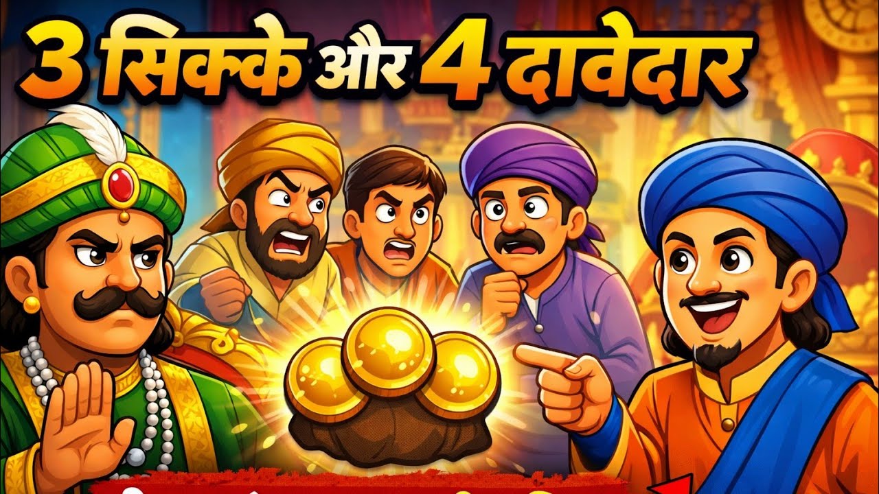 तीन सिक्कों का रहस्य | Birbal ने ऐसे पकड़ा असली मालिक#moralstories#kahani#storyinhindi