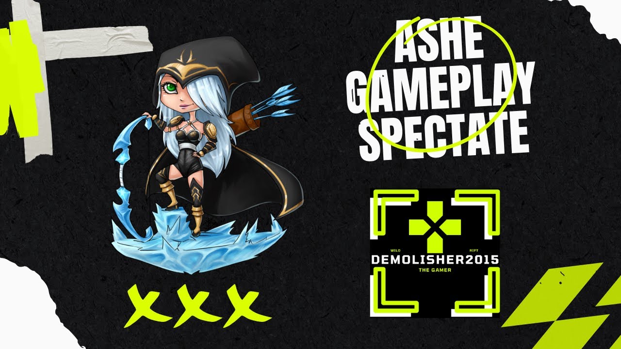 ASHE GAMEPLAY | MARAUDER SKIN - WILD RIFT (SPECTATE)