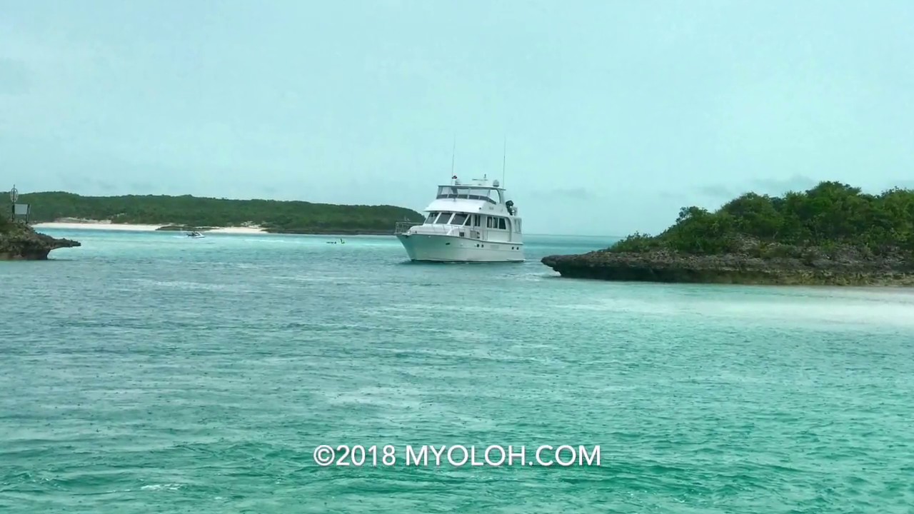 M/Y OLOH - Boating In The Bahamas - Compass Cay Arrival On Our Motor Yacht