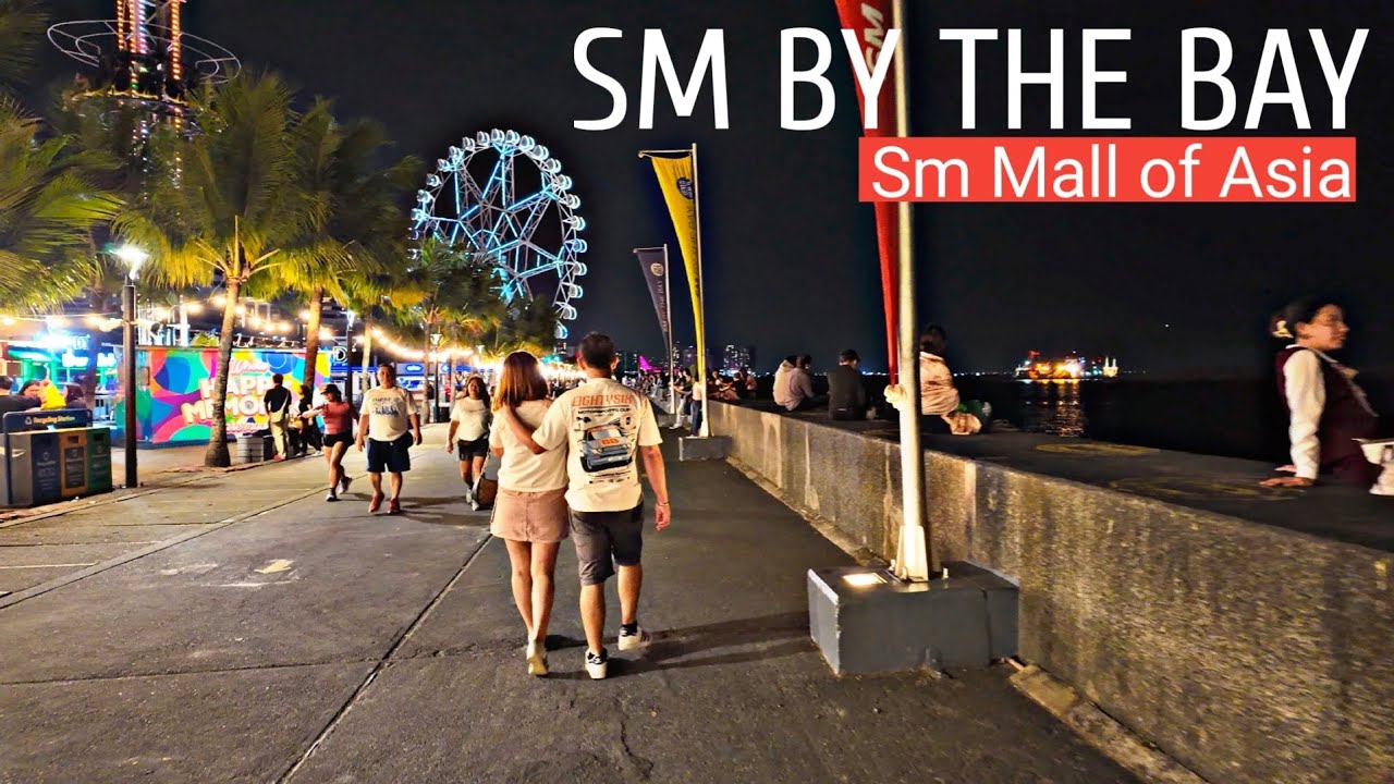 4K HDR 🇵🇭 SM BY THE BAY SEASIDE | SM MALL OF ASIA | Night Walking Tour...