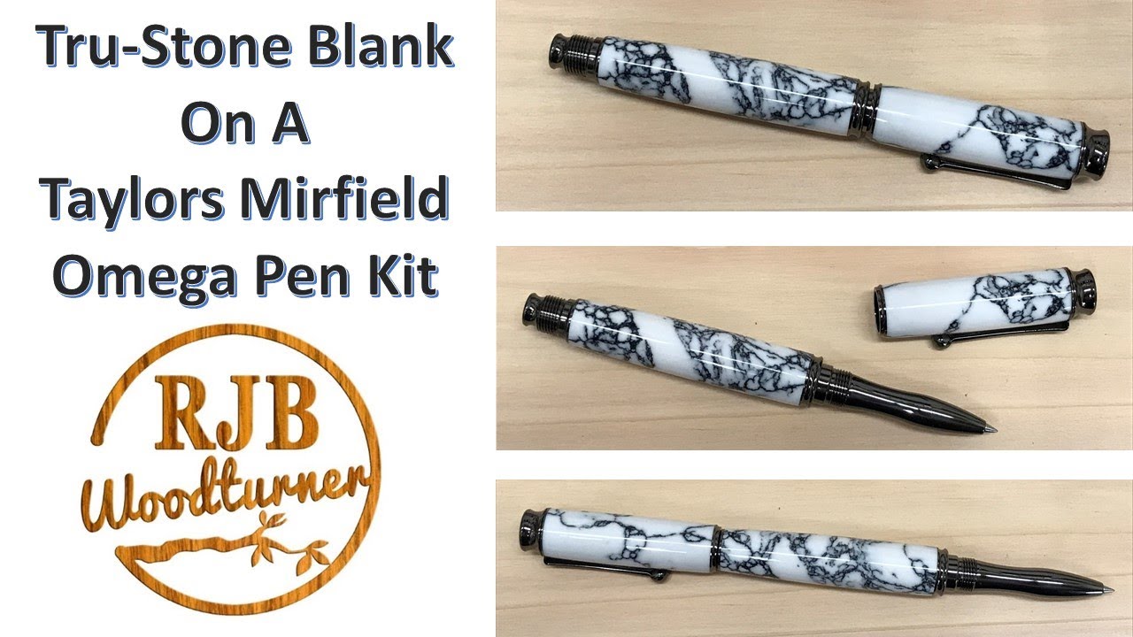 Turn a Tru-Stone Blank for a Taylors Mirfield Omega Roller Ball Pen Kit.
