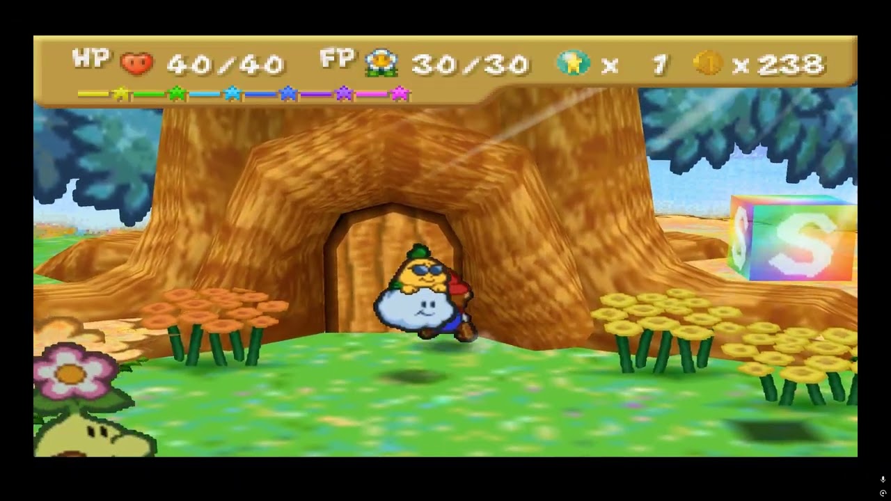 Paper Mario  N64 chilling out in toad town Ch 6