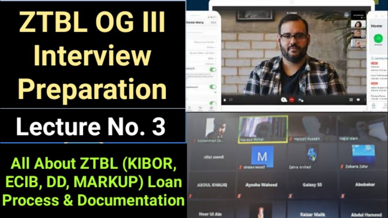 ZTBL OG III Interview Preparation || Zoom Session Lecture 3 || All About ZTBL, ECIB, DD, KIBOR